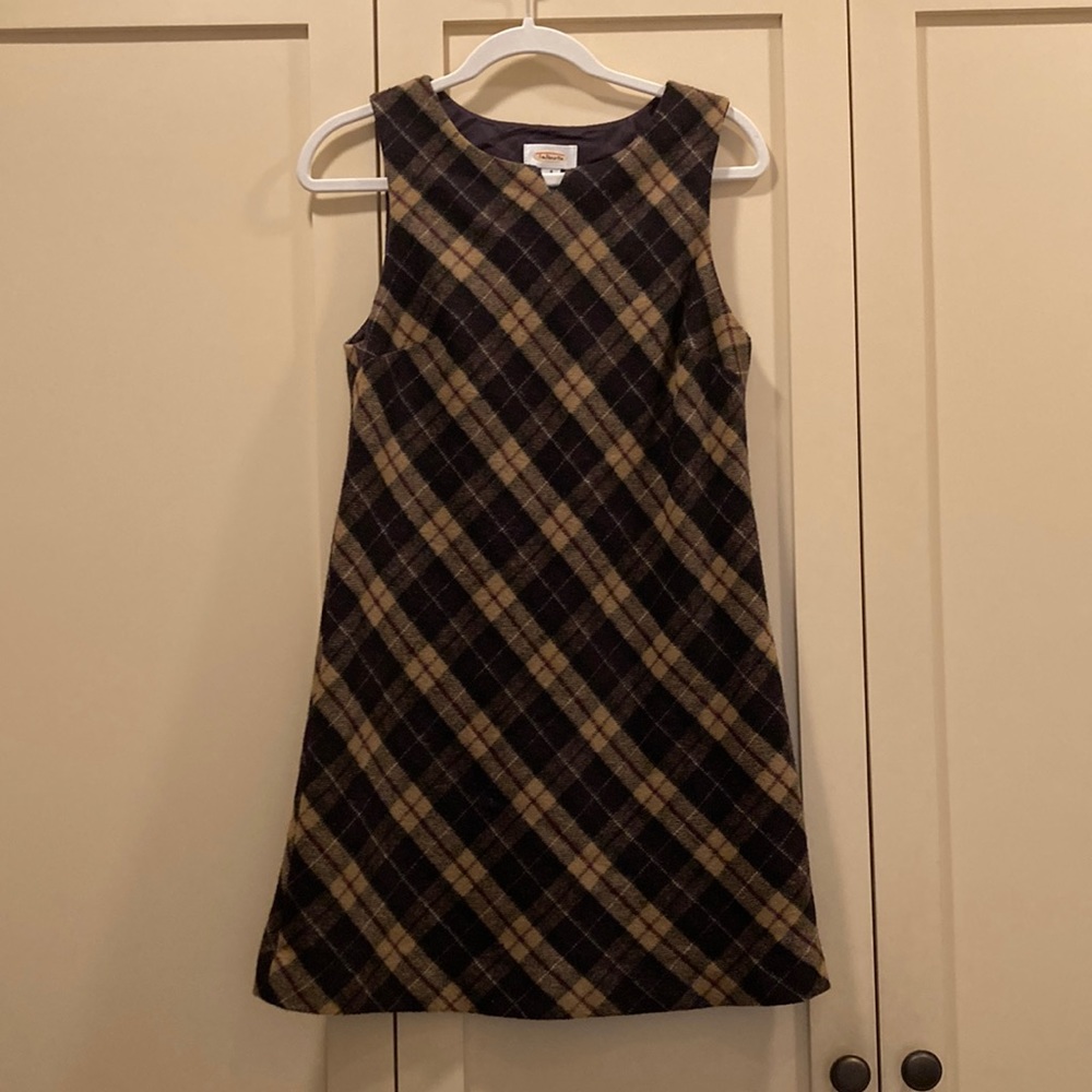 Vintage Talbots Plaid Wool Shift Dress